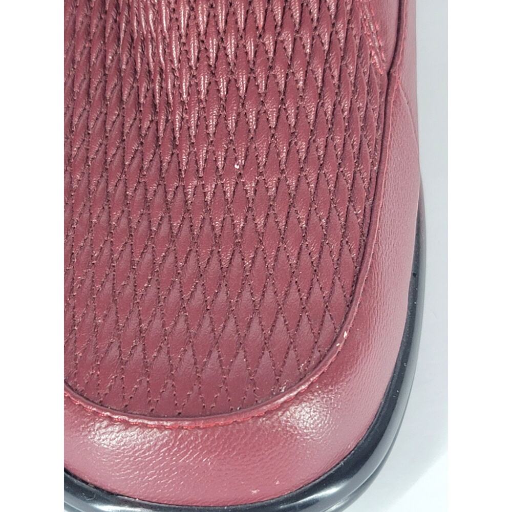 FootSmart Stretchables Stretchy Burgundy Comfort Leather Slip-Ons Women's Sz 11W - Picture 7 of 10